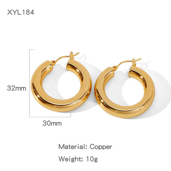 Wholesale Women's Geometric Irregular Copper Electroplated Fashion Commuter Earrings