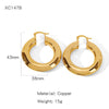 Wholesale Women's Geometric Irregular Copper Electroplated Fashion Commuter Earrings