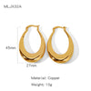 Wholesale Women's Geometric Irregular Copper Electroplated Fashion Commuter Earrings