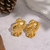 Wholesale Women's Geometric Irregular Earrings With Vacuum Real Gold Plating In Pvd Furnace