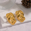 Wholesale Women's Geometric Irregular Earrings With Vacuum Real Gold Plating In Pvd Furnace