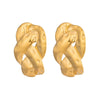 Wholesale Women's Geometric Irregular Earrings With Vacuum Real Gold Plating In Pvd Furnace