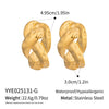 Wholesale Women's Geometric Irregular Earrings With Vacuum Real Gold Plating In Pvd Furnace