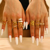 Wholesale Women's Geometric Irregular Liquid Opening Stainless Steel Ring With Electroplating Design