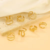 Wholesale Women's Geometric Irregular Liquid Opening Stainless Steel Ring With Electroplating Design