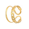 Wholesale Women's Geometric Irregular Liquid Opening Stainless Steel Ring With Electroplating Design