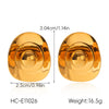 Wholesale Women's Geometric Irregular Oval Stainless Steel Electroplated Earrings