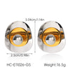 Wholesale Women's Geometric Irregular Oval Stainless Steel Electroplated Earrings