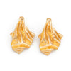 Wholesale Women's Geometric Irregular Pleated Zinc Alloy Earrings With Electroplating Treatment