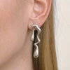 Wholesale Women's Geometric Irregular Water Drop Titanium Steel Earrings With Vacuum Real Gold Plating In Pvd Furnace