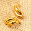 Wholesale Women's Geometric 18K Gold Electroplated Stainless Steel Earrings