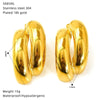Wholesale Women's Geometric 18K Gold Electroplated Stainless Steel Earrings