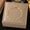 Wholesale Women's Geometric 18K Gold Plated Titanium Steel Clavicle Chain Highend Niche Jewelry