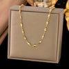 Wholesale Women's Geometric 18K Gold Plated Titanium Steel Clavicle Chain Highend Niche Jewelry