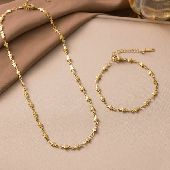 Wholesale Women's Geometric 18K Gold Plated Titanium Steel Clavicle Chain Highend Niche Jewelry