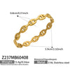 Wholesale Women's Geometric 18K Goldplated Hollow Chain Bracelet Made Of 316L Stainless Steel