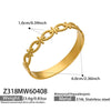 Wholesale Women's Geometric 18K Goldplated Hollow Chain Bracelet Made Of 316L Stainless Steel