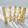 Wholesale Women's Geometric 18K Goldplated Hollow Chain Bracelet Made Of 316L Stainless Steel