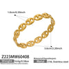 Wholesale Women's Geometric 18K Goldplated Hollow Chain Bracelet Made Of 316L Stainless Steel