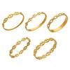 Wholesale Women's Geometric 18K Goldplated Hollow Chain Bracelet Made Of 316L Stainless Steel