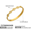 Wholesale Women's Geometric 18K Goldplated Hollow Chain Bracelet Made Of 316L Stainless Steel