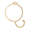 Wholesale Women's Geometric 18K Real Gold Plated Regular Chain Necklace With Pvd Furnace Vacuum Real Gold Plating
