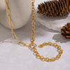 Wholesale Women's Geometric 18K Real Gold Plated Regular Chain Necklace With Pvd Furnace Vacuum Real Gold Plating