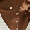 Wholesale Women's Geometric 18K Real Gold Plated Titanium Steel Flash O Chain Bracelet And Necklace Jewelry