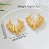 Wholesale Women's Geometric Leaf Pattern Electroplated Alloy Stainless Steel Earrings Luxury Versatile Jewelry