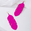 Wholesale Women's Geometric Leaf Texture Alloy Electroplated Earrings