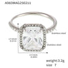 Wholesale Women's Geometric Light Luxury Electroplated Titanium Steel Ferris Wheel Adjustable Ring