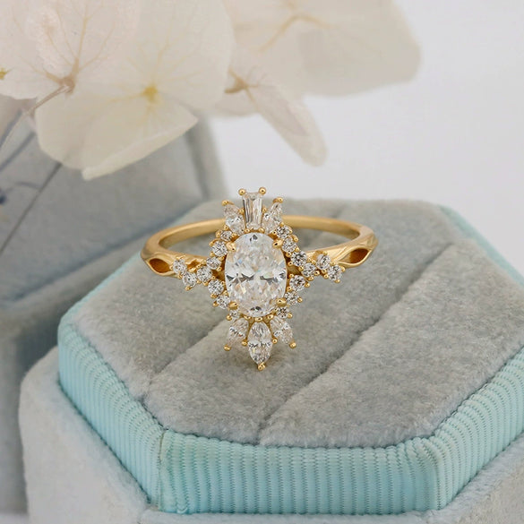 Wholesale Women's Geometric Light Luxury S925 Silver Ring With Zircon And Electroplating