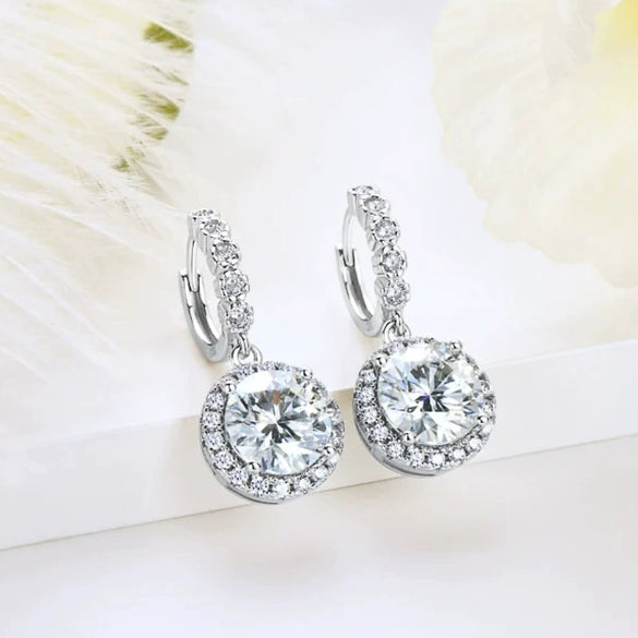 Wholesale Women's Geometric Light Luxury Shiny Copper Earrings