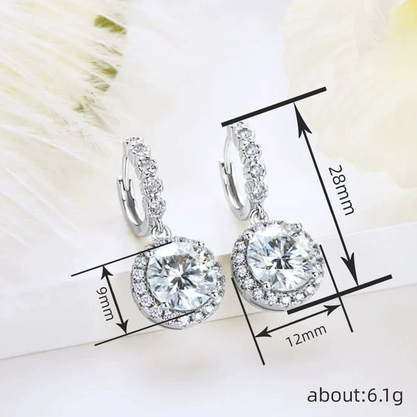 Wholesale Women's Geometric Light Luxury Shiny Copper Earrings