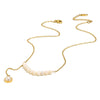 Wholesale Women's Geometric Light Luxury Style Stainless Steel 18K Goldplated Handmade Artificial Pearl Necklace Jewelry