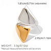 Wholesale Women's Geometric Line Stainless Steel Rings With Pvd Furnace Vacuum Real Gold Plating In Ins Style