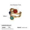 Wholesale Women's Geometric Maillard Style Titanium Steel Electroplated Ring Accessories