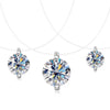 Wholesale Women's Geometric Mermaid Tears Moissanite Pendant Necklace With 925 Sterling Silver Clavicle Chain And Fishing Line Chain Electroplated