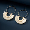 Wholesale Women's Geometric Metal Alloy Handwoven Fringe Earrings With Electroplating