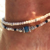 Wholesale Women's Geometric Metal Rice Bead Anklet Hiphop Style