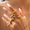 Wholesale Women's Geometric Metal Ring With Electroplating Treatment