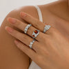 Wholesale Women's Geometric Metal Ring With Electroplating Treatment