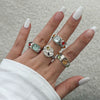 Wholesale Women's Geometric Metal Ring With Electroplating Treatment