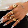 Wholesale Women's Geometric Metal Ring With Electroplating Treatment