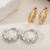 Wholesale Women's Geometric Metal Style Copper Electroplated Gold Earrings