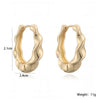 Wholesale Women's Geometric Metal Style Copper Electroplated Gold Earrings