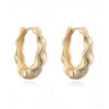Wholesale Women's Geometric Metal Style Copper Electroplated Gold Earrings