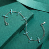 Wholesale Women's Geometric Micro Inlay 925 Silver Bracelet In Ins Style