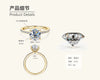 Wholesale Women's Geometric Microembedded Fourclaw Moissanite Silver Ring With Electroplating