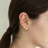 Wholesale Women's Geometric Mini Fashion Earrings Silver Needle Copper Electroplated